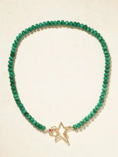 Marla Aaron Heartlock + Starlock 14-karat Gold Multi-stone Necklace | Thumbnail 4 Marla Aaron Heartlock + Starlock 14-karat Gold Multi-stone Necklace | Thumbnail 4