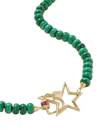 Marla Aaron Heartlock + Starlock 14-karat Gold Multi-stone Necklace | Thumbnail 1 Marla Aaron Heartlock + Starlock 14-karat Gold Multi-stone Necklace | Thumbnail 1