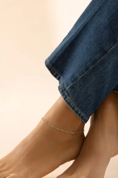 Gigi Clozeau Classic Gigi Anklet - Turquoise Green | Thumbnail 4 Gigi Clozeau Classic Gigi Anklet - Turquoise Green | Thumbnail 4