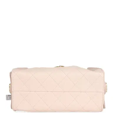 Chanel Chanel Mini 25 Hobo Bag Light Pink Caviar Antique Gold Hardware | Thumbnail 7