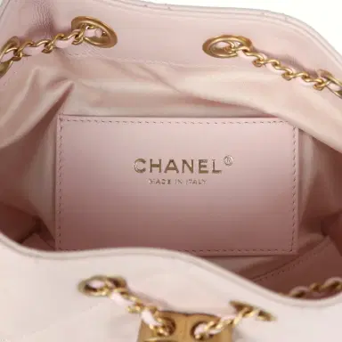 Chanel Chanel Mini 25 Hobo Bag Light Pink Caviar Antique Gold Hardware | Thumbnail 9
