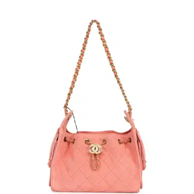Chanel Chanel Mini 25 Hobo Bag Pink Suede Antique Gold Hardware | Thumbnail 6 Chanel Chanel Mini 25 Hobo Bag Pink Suede Antique Gold Hardware | Thumbnail 6