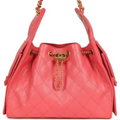Chanel Chanel Small 25 Hobo Bag Coral Pink Caviar Antique Gold Hardware | Thumbnail 1 Chanel Chanel Small 25 Hobo Bag Coral Pink Caviar Antique Gold Hardware | Thumbnail 1