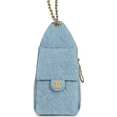 Chanel Chanel Small 25 Hobo Bag Light Blue Washed Denim Antique Gold Hardware | Thumbnail 3 Chanel Chanel Small 25 Hobo Bag Light Blue Washed Denim Antique Gold Hardware | Thumbnail 3