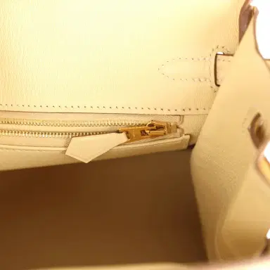 HERMÈS Hermes Birkin 25 Vanille Matte Alligator Gold Hardware | Thumbnail 9