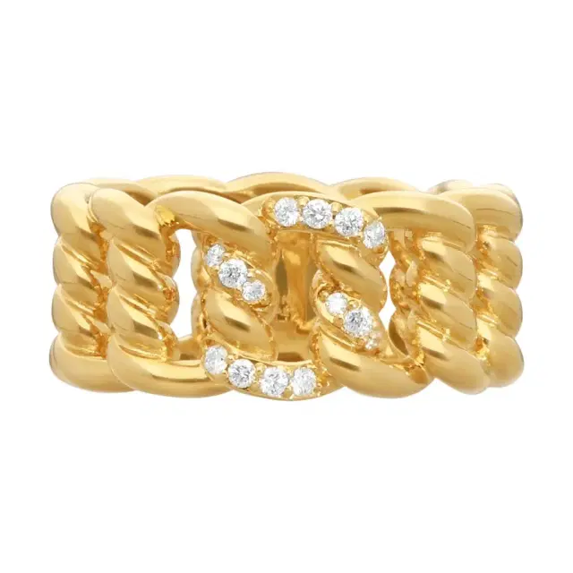 Roberto Coin Roberto Coin 18K Yellow Gold Diamond Band Ring Sz. 7 by The Solist