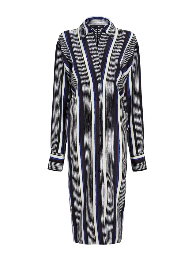 Amira Printed Silk Habotai Shirtdress