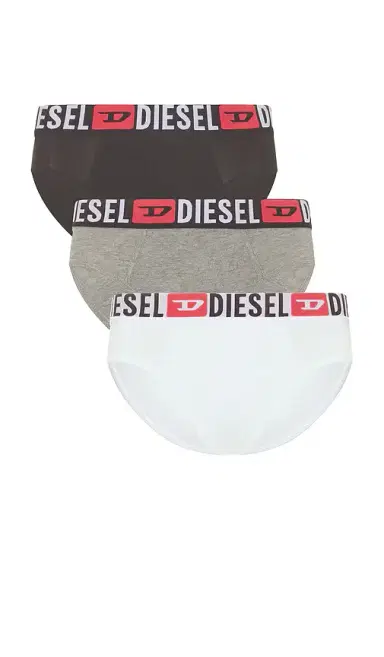 Diesel Three-Pack Solid Colour Briefs | Thumbnail 1