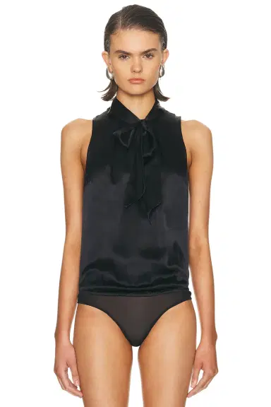 Fleur du Mal Silk Blouson Bodysuit | Thumbnail 2 Fleur du Mal Silk Blouson Bodysuit | Thumbnail 2