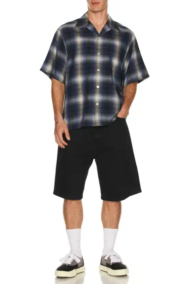 WACKO MARIA Ombre Check Open Collar Shirt | Thumbnail 3