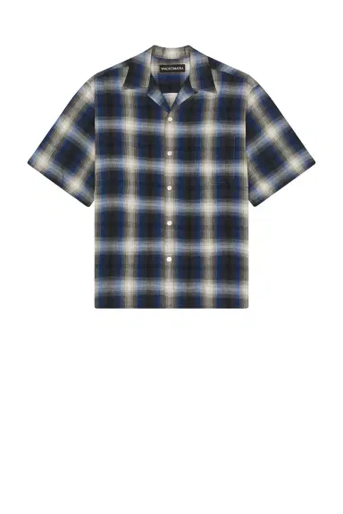 WACKO MARIA Ombre Check Open Collar Shirt | Thumbnail 4