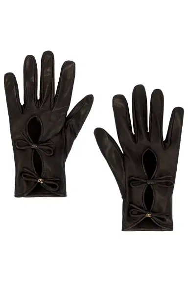 Valentino Garavani V Logo Nappa Gloves | Thumbnail 1