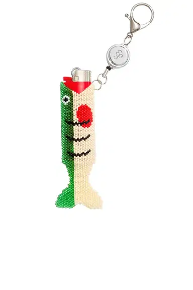 EDIE PARKER Beaded Fish Retractable Lighter Keychain | Thumbnail 1 EDIE PARKER Beaded Fish Retractable Lighter Keychain | Thumbnail 1