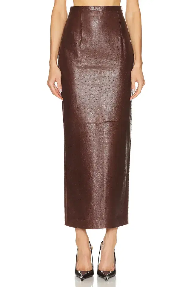 The New Arrivals by Ilkyaz Ozel Raja Leather Skirt