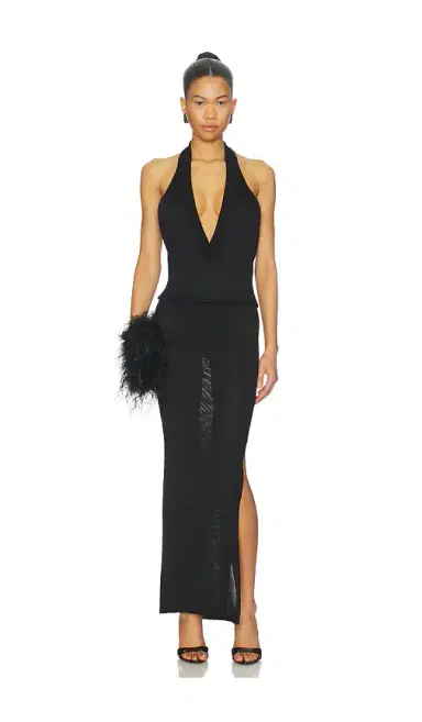 The Attico Deep V Midi Dress | Thumbnail 6 The Attico Deep V Midi Dress | Thumbnail 6