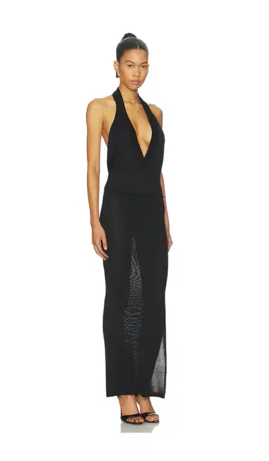 The Attico Deep V Midi Dress | Thumbnail 7 The Attico Deep V Midi Dress | Thumbnail 7