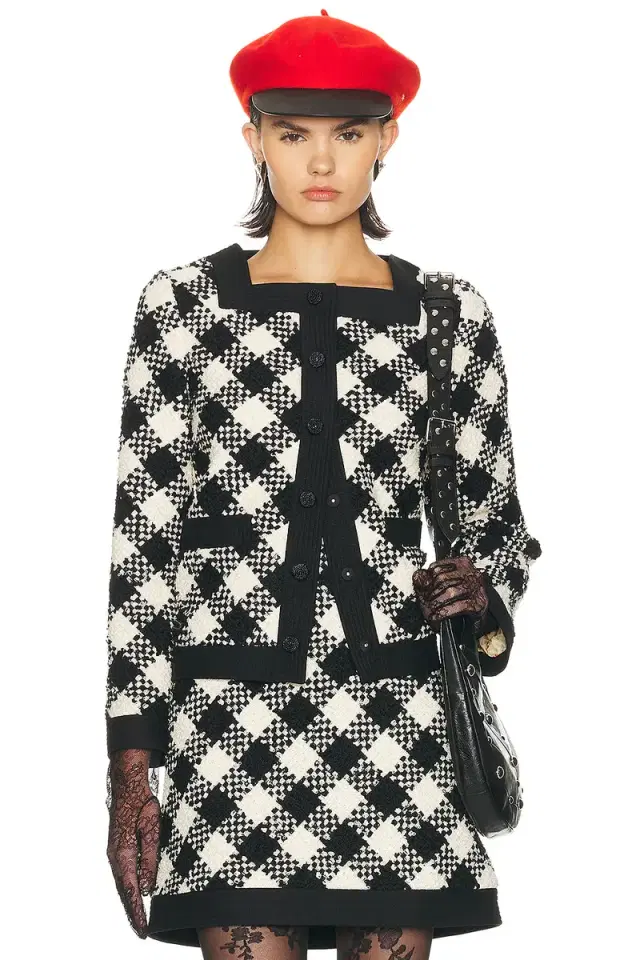 Valentino Damier Tweed Jacket