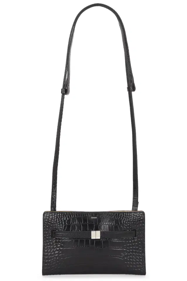 Toteme Belted Croco Embossed Crossbody Bag