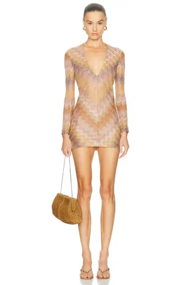 Missoni Long Sleeve Short Dress | Thumbnail 1