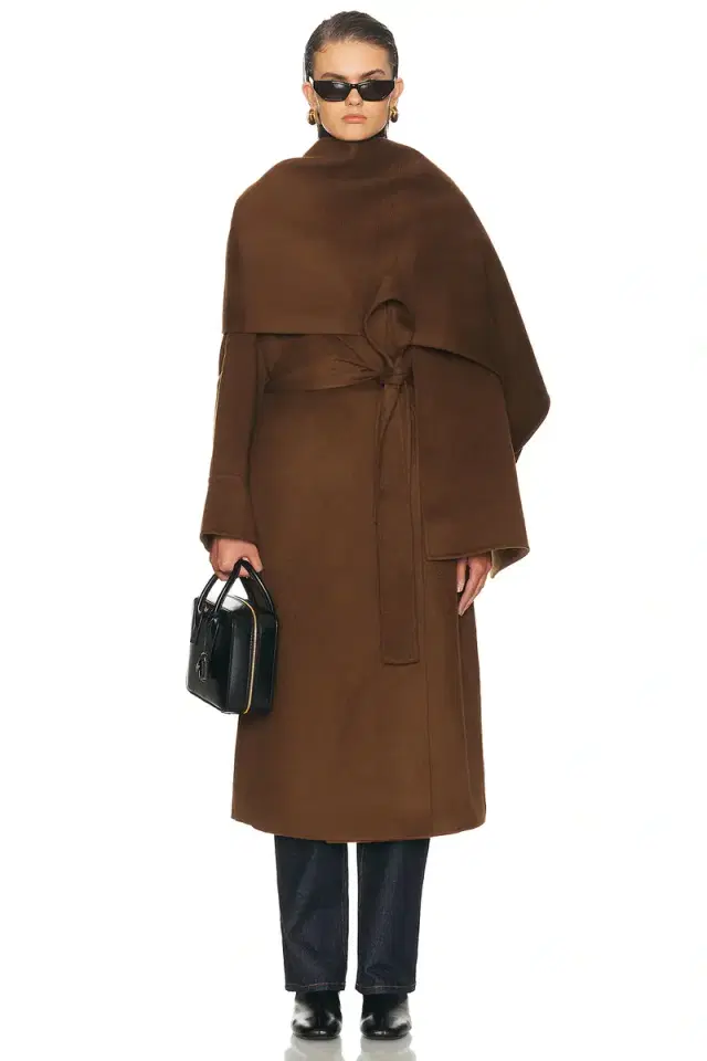 NICHOLAS Candice Scarf Double Wool Long Coat