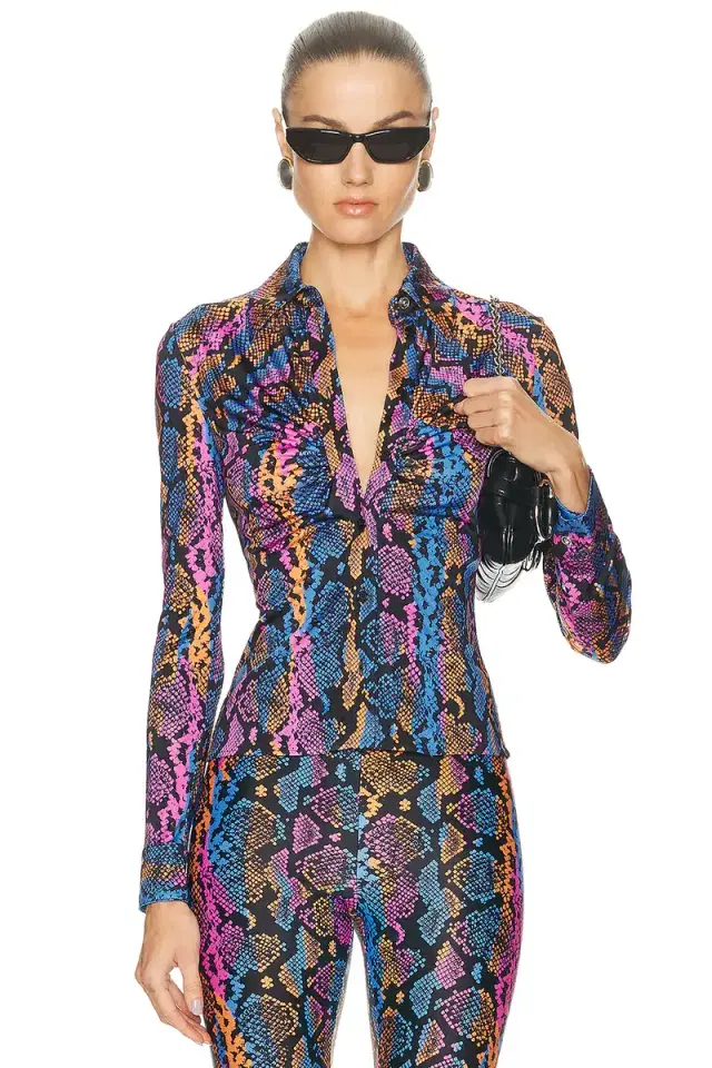 VERSACE Python Print Top