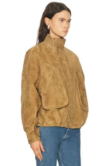 THE ATTICO Suede Bomber Jacket | Thumbnail 3 THE ATTICO Suede Bomber Jacket | Thumbnail 3