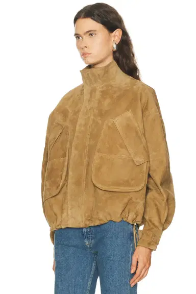THE ATTICO Suede Bomber Jacket | Thumbnail 4 THE ATTICO Suede Bomber Jacket | Thumbnail 4