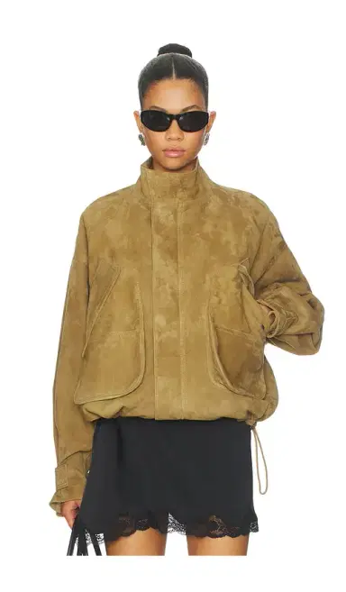 THE ATTICO Suede Bomber Jacket | Thumbnail 7 THE ATTICO Suede Bomber Jacket | Thumbnail 7