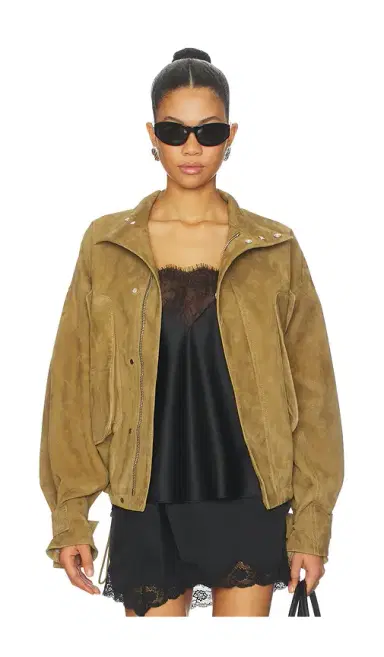 THE ATTICO Suede Bomber Jacket | Thumbnail 8 THE ATTICO Suede Bomber Jacket | Thumbnail 8