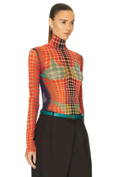 Jean Paul Gaultier High Neck Long Sleeve Top | Thumbnail 3