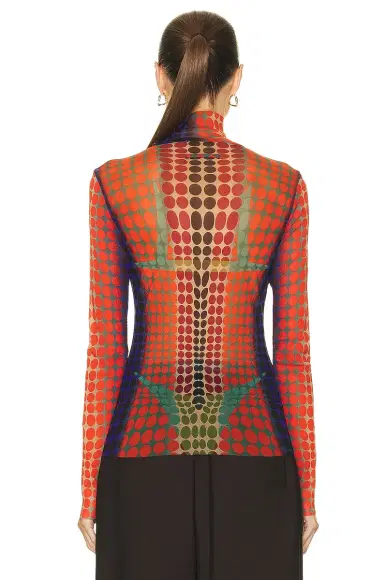 Jean Paul Gaultier High Neck Long Sleeve Top | Thumbnail 4