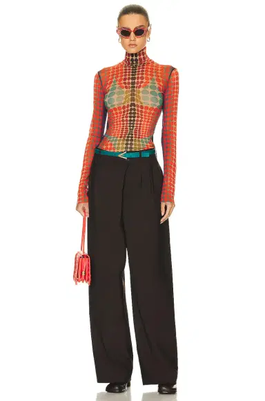 Jean Paul Gaultier High Neck Long Sleeve Top | Thumbnail 5