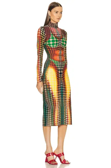 Jean Paul Gaultier Center Front Zip Long Sleeve Dress | Thumbnail 2 Jean Paul Gaultier Center Front Zip Long Sleeve Dress | Thumbnail 2