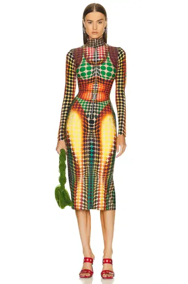 Jean Paul Gaultier Center Front Zip Long Sleeve Dress | Thumbnail 1 Jean Paul Gaultier Center Front Zip Long Sleeve Dress | Thumbnail 1