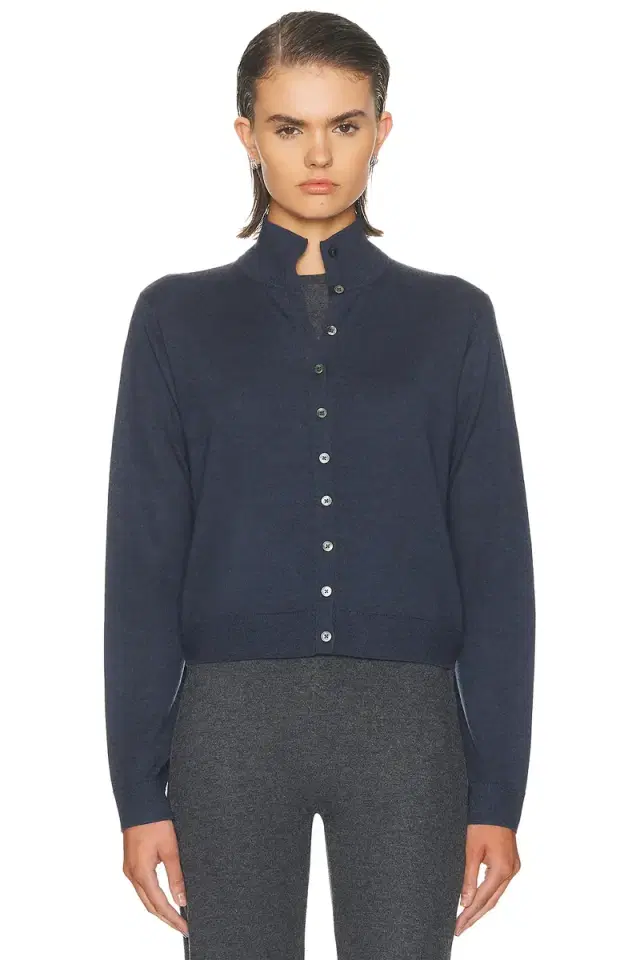 LESET James Mock Neck Cardigan