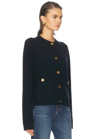 TOTEME Hammered Button Cardigan | Thumbnail 2 TOTEME Hammered Button Cardigan | Thumbnail 2
