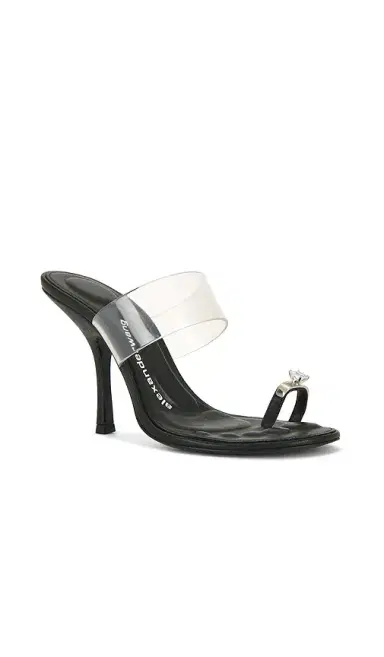 Alexander Wang Bianca 105mm Sandal With Crystal Toe Ring | Thumbnail 2