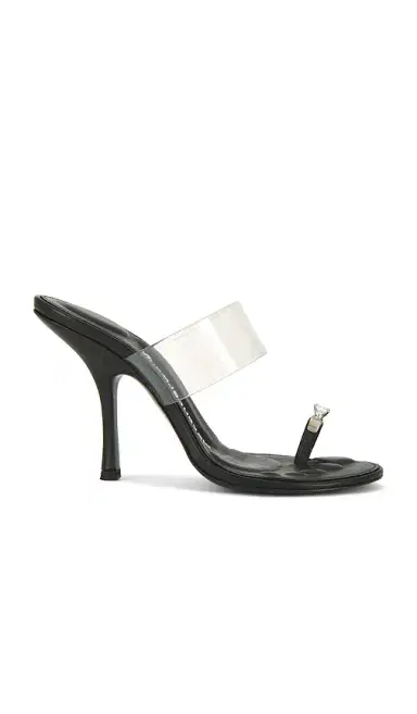 Alexander Wang Bianca 105mm Sandal With Crystal Toe Ring | Thumbnail 1