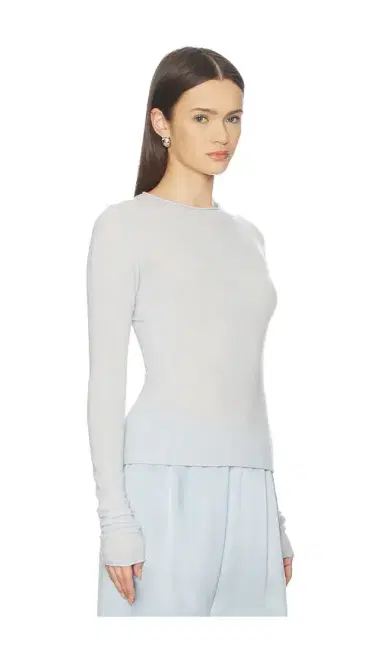 Skims Sheer Cashmere Long Sleeve Top | Thumbnail 2