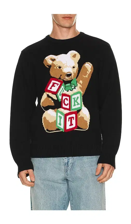 Gift Bear Intarsia Sweater