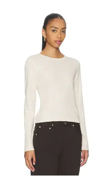 perfectwhitetee Jamie Recycled Cotton Long Sleeve | Thumbnail 2