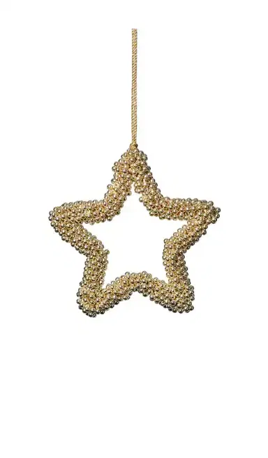 The Favorites Golden Pearl Star Ornament Set Of 12 | Thumbnail 2 The Favorites Golden Pearl Star Ornament Set Of 12 | Thumbnail 2