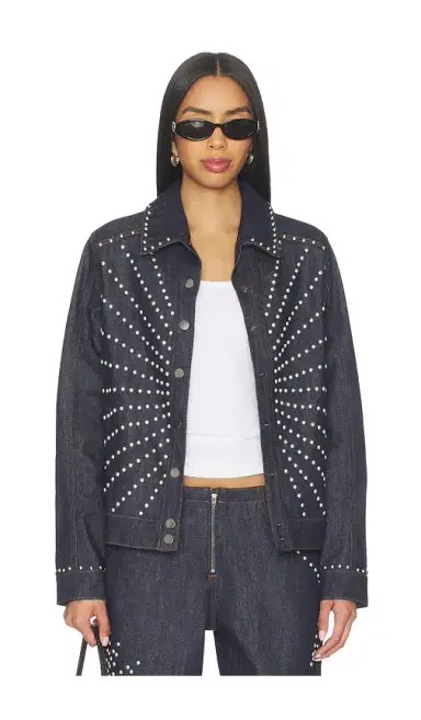 Understated Leather Sunburst Jacket | Thumbnail 1
