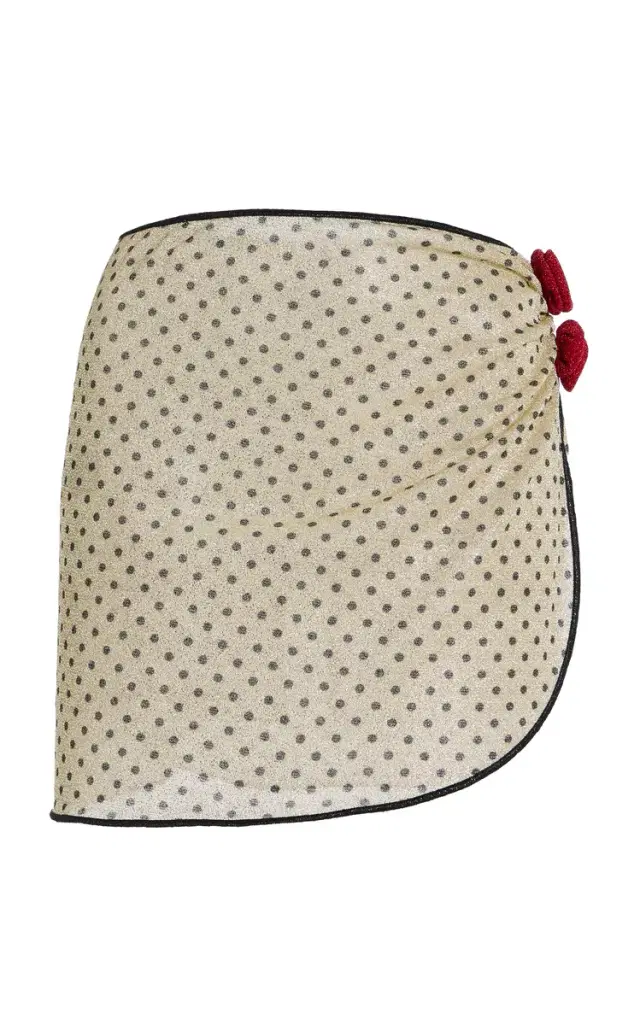 Lumière Rose-Detailed Polka-Dot Pareo