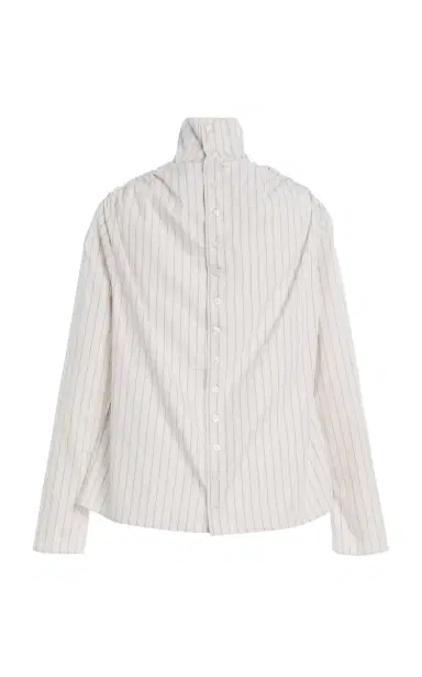 Kallmeyer Penelope Draped Striped Cotton Top | Thumbnail 5