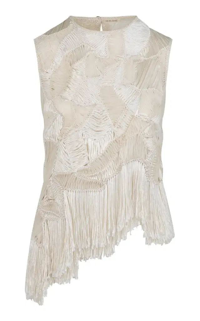 Maureen Fringed Silk Top