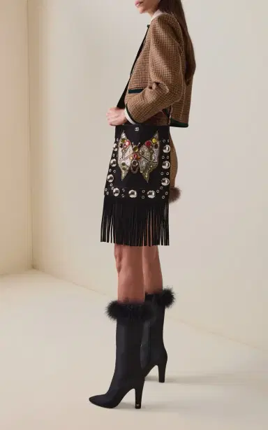 Valentino Garavani Hotty Feather-Trimmed Heeled Boots | Thumbnail 3