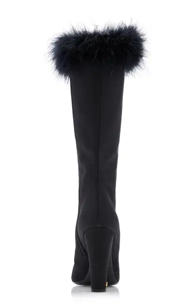 Valentino Garavani Hotty Feather-Trimmed Heeled Boots | Thumbnail 5