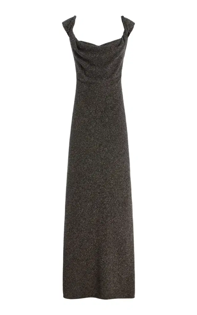 Pentaru Twisted Silk-Wool Tweed Maxi Dress