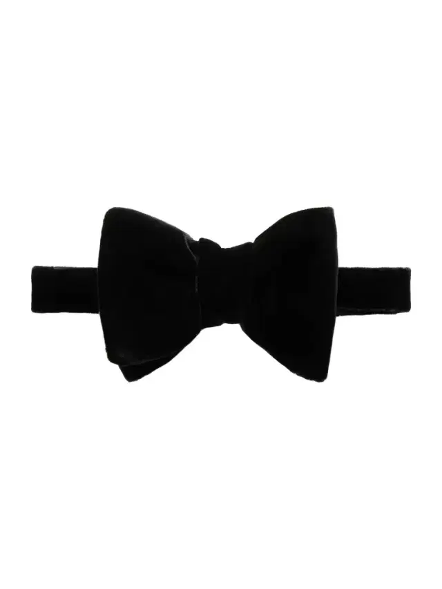 Pre-Tied Cotton-Velvet Bow Tie - Men Pre-Tied Cotton-Velvet Bow Tie - Men
